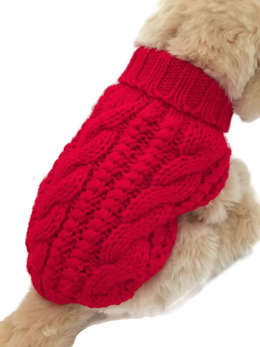 Small dog sweater hand knitted soft, cute and warm Clothes Free shipping cute and cuddly